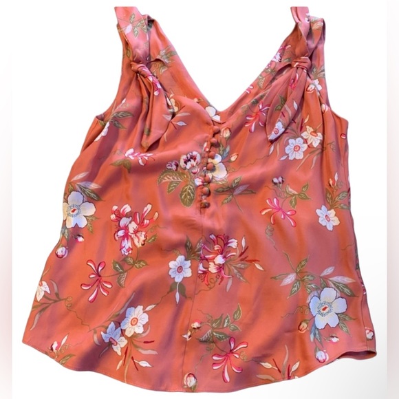 Rebecca Taylor Tops - Rebecca Taylor Floral Silk Blouse 55 silk 45 viscoses XS top lightweight button